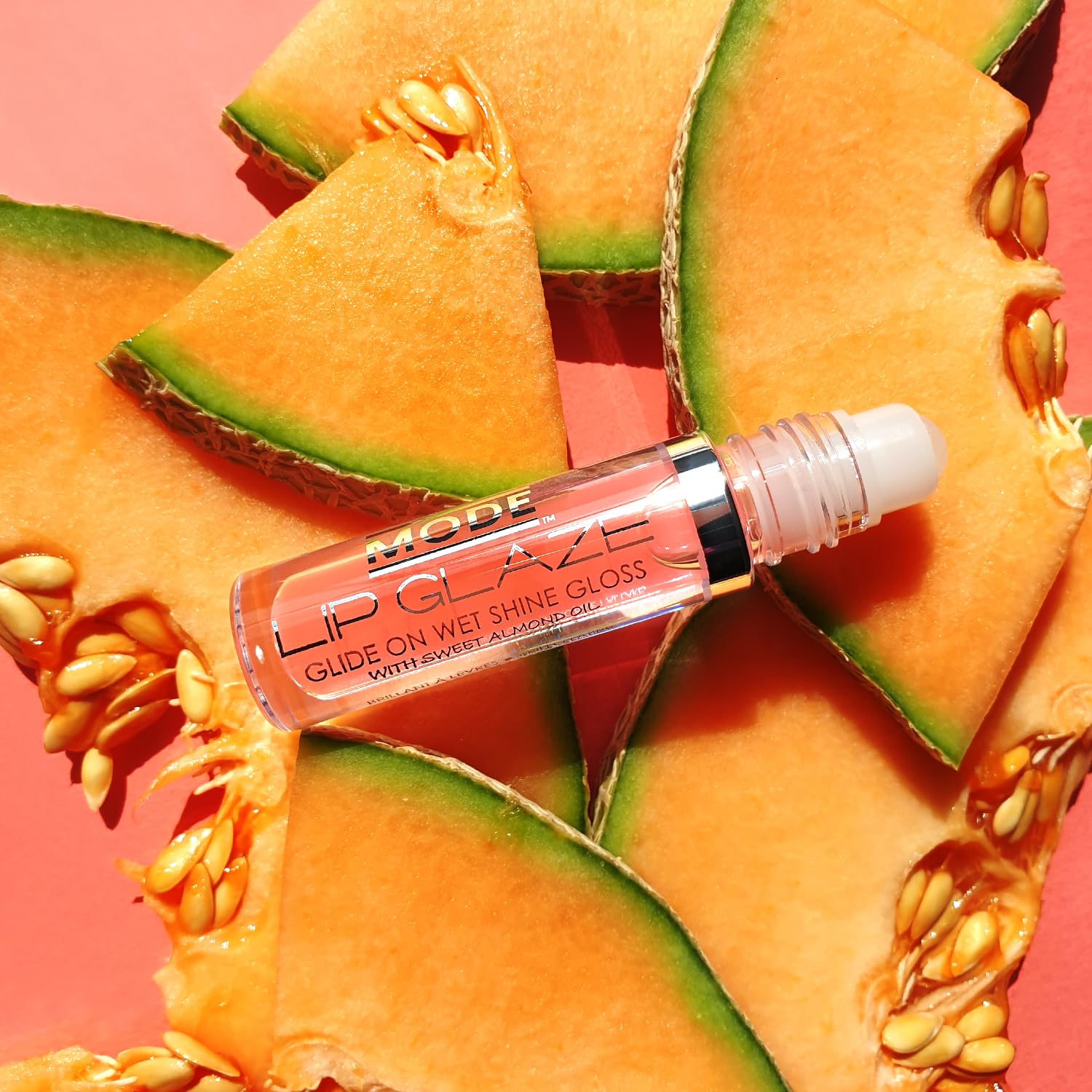 MODE Lip Glaze Cotton Candy Flavored Lip Gloss, Hydrating Sheer Wet Shine, Skincare Fruit Oils