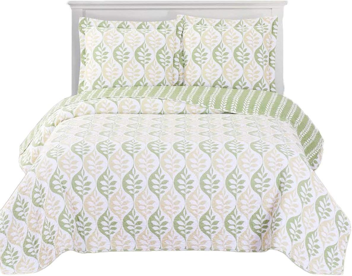 Royal Hotel Ayat Birds Oversized Coverlet Set Queen Size – Luxury Queen Quilt Bedspread, All Season Soft Filled Quilts