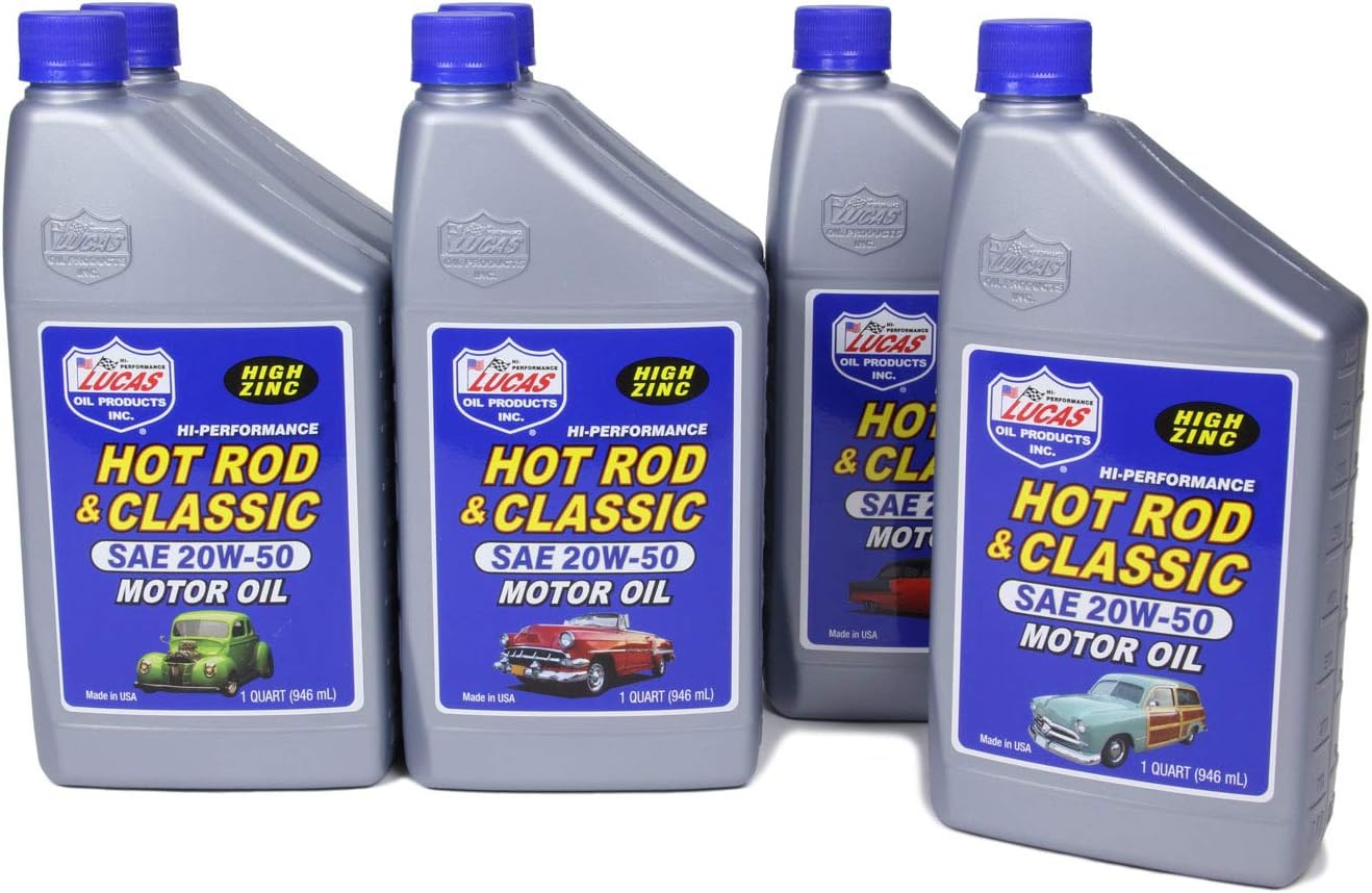 Lucas Oil 10688 Hot Rod and Classic Car SAE 10W-40 Motor Oil - 1 Quart