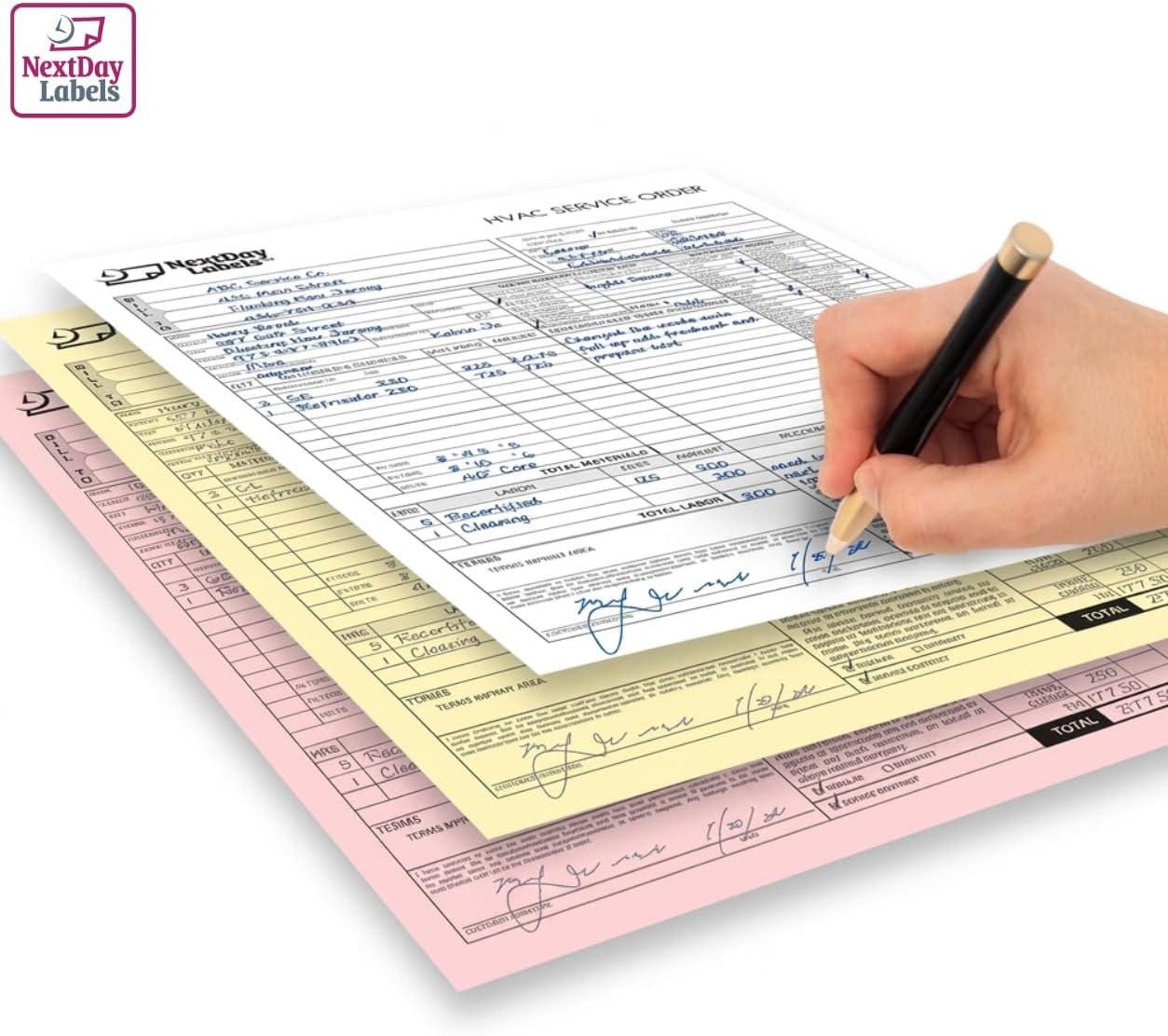 NextDayLabels Carbonless NCR Paper, 2 Part Reverse #5887, 8.5" x 11"