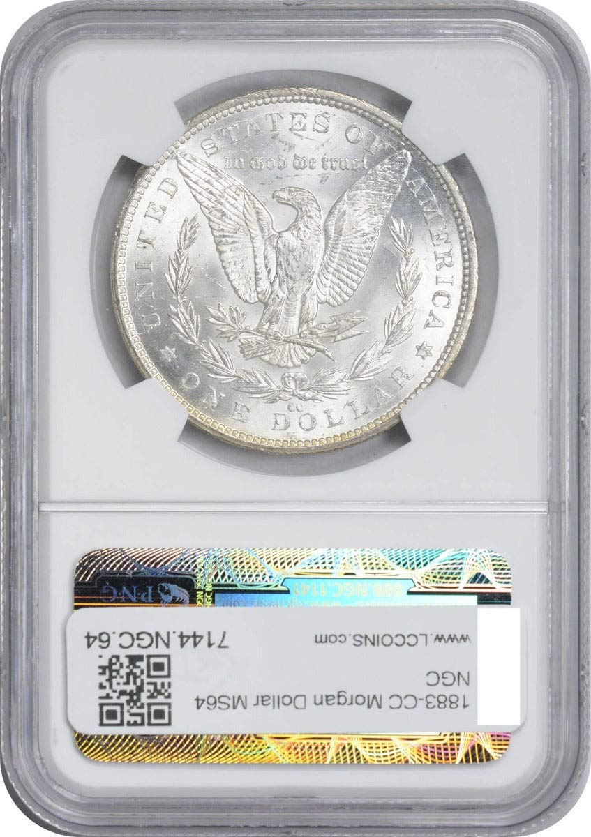 1883 CC Morgan Dollar MS64 NGC