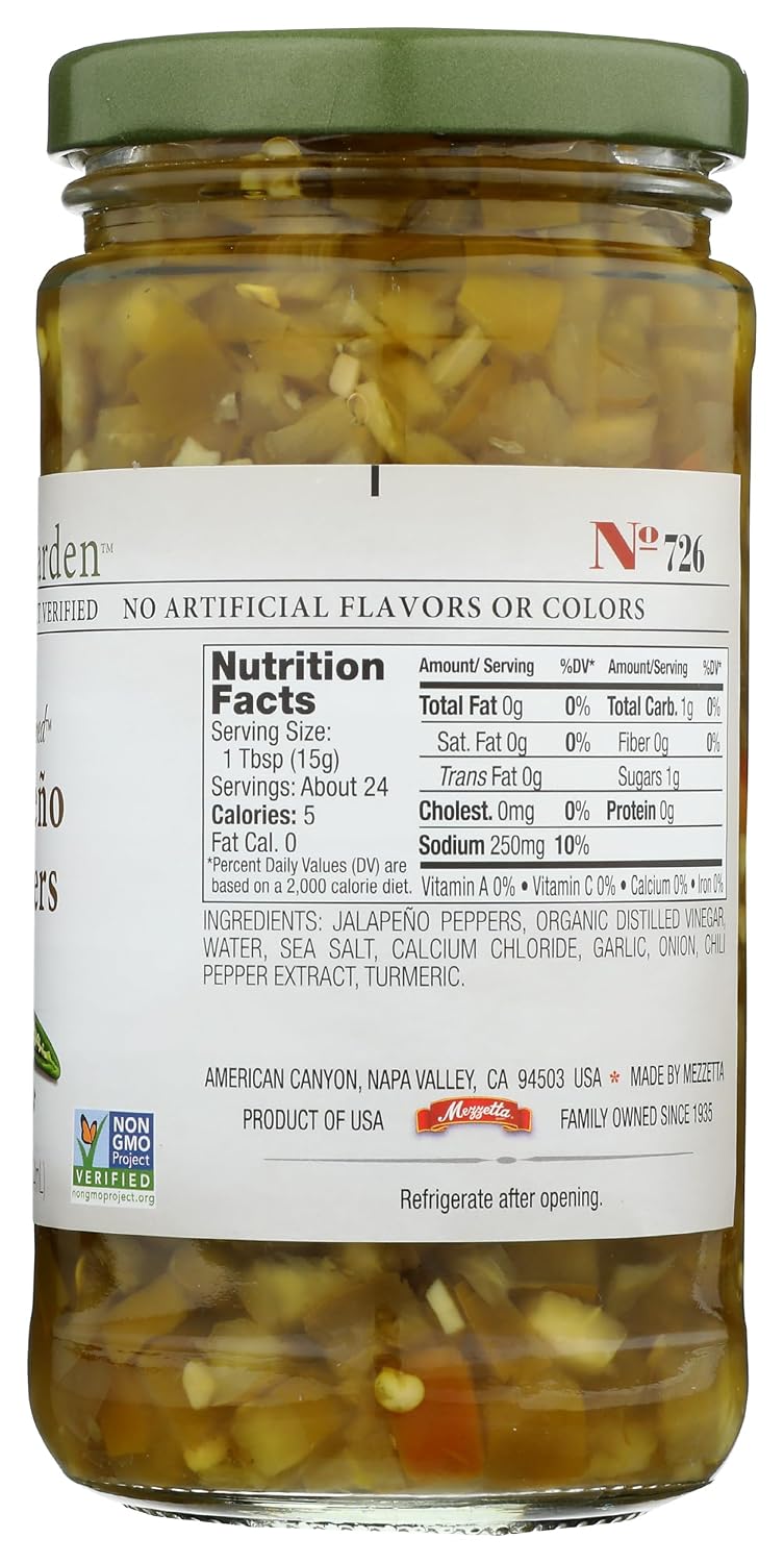 Jeff's Garden, Peppers Diced Tamed Jalapeno, 12 Fl Oz