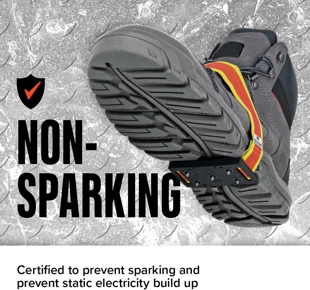 K1 Mid-Sole Ice Cleats for Men & Women - Rotatable Traction Aids For Winter Snow - Hi Vis - Low Profile