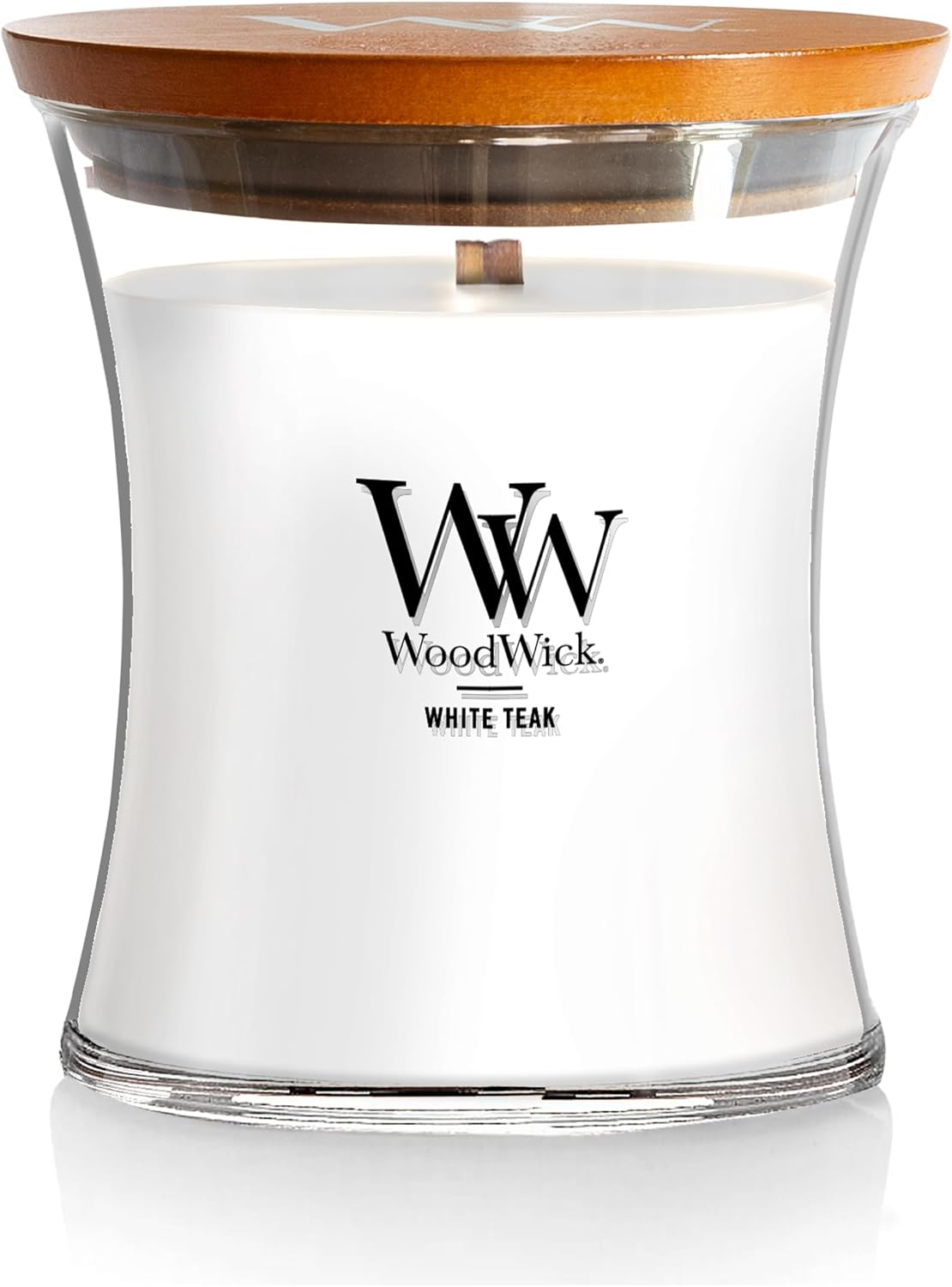 WoodWick Fireside Holiday Candle Gifts for Women and Men, 9.7 oz Medium Hourglass Candle with Crackling Wick