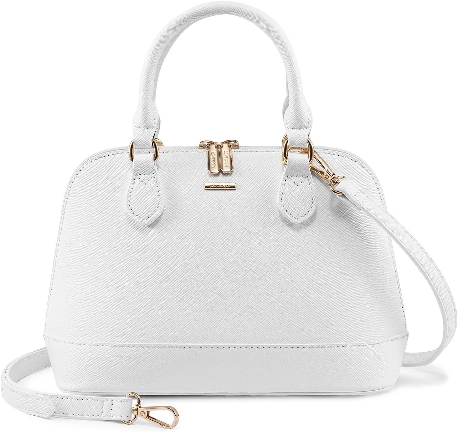 LOVEVOOK Purse for Women, Crossbody Dome Satchel Handbag with Double Zip