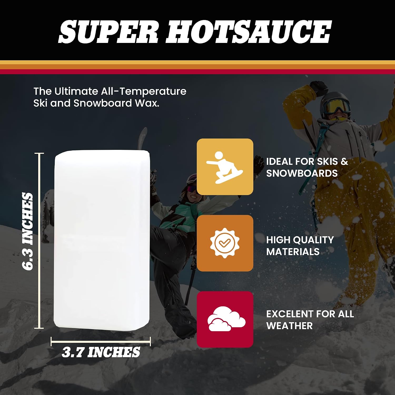 Hertel Super HotSauce All Temperature Ski and Snowboard Wax - Easy to Apply