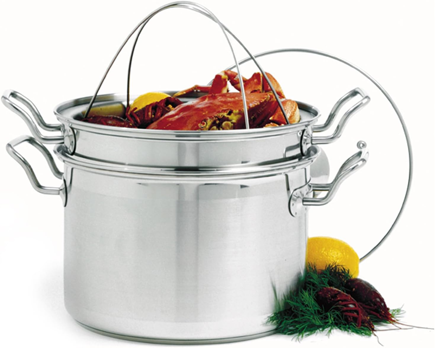 Norpro 8-Quart Krona Stainless Steel Steamer Cooker, 4 Piece Set