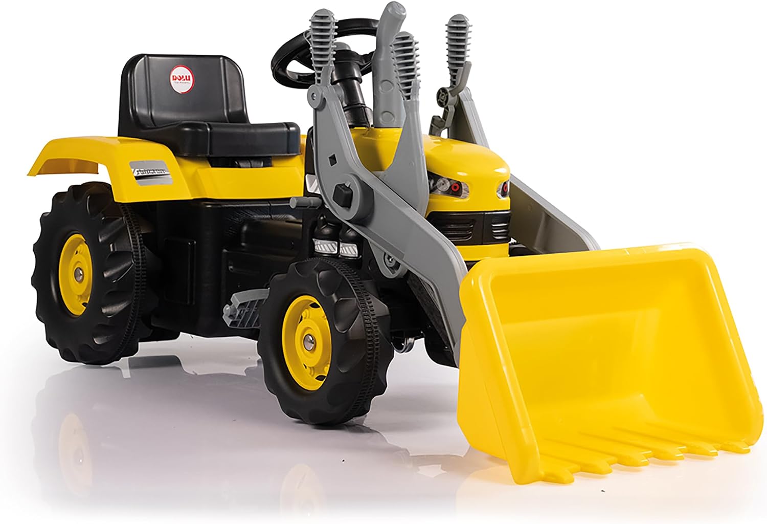 DOLU Kids Pedal Tractor and Excavator Ride-On Toy - Durable Plastic Construction, Adjustable Seat, Oversized Resin Tires for Ages 3+