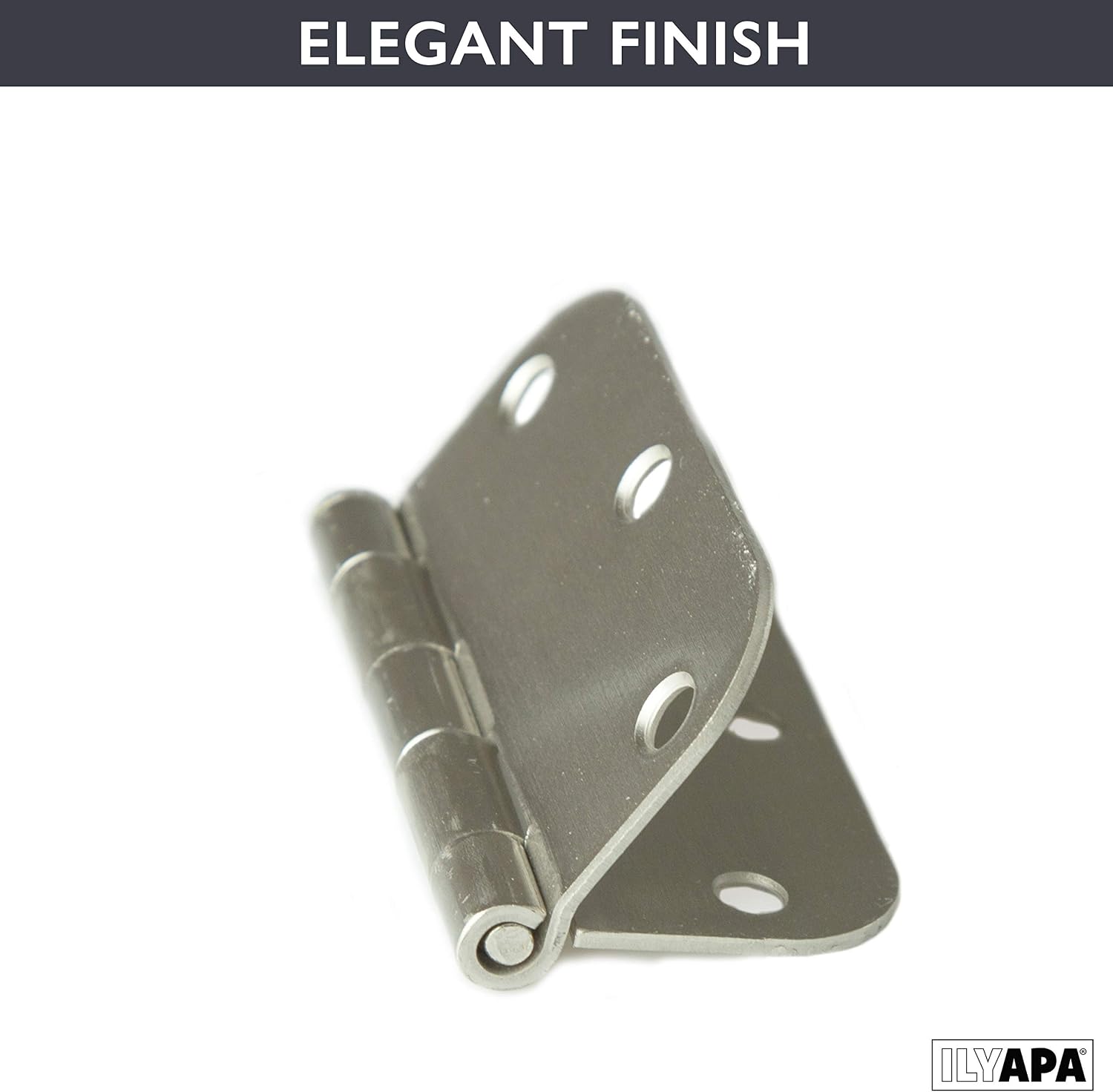 Ilyapa Door Hinges, 3.5x3.5 Inch - Satin Nickel, 18 Pack, Includes Mounting | 5/8 Inch Radius Corners, For Standard Interior Doors, Satin Nickel Finish, Screws