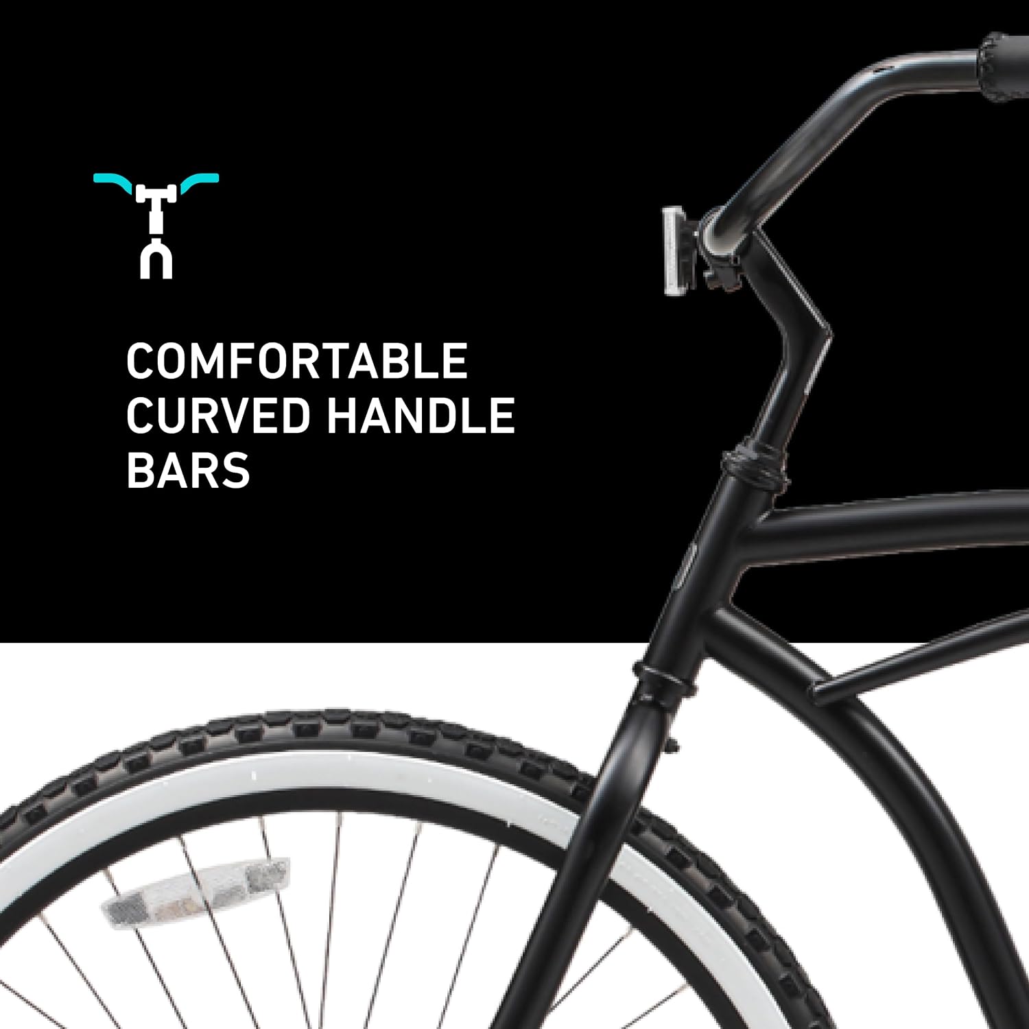 sixthreezero Around The Block Men's Beach Cruiser Bike, Hybrid Bicycle with Rear Rack