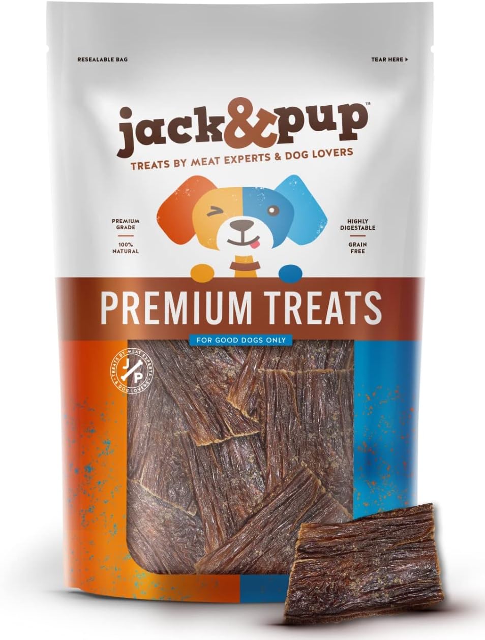 Jack&Pup Gullet Sticks for Dogs, 6" Esophagus Dog Treats (40 Pack)