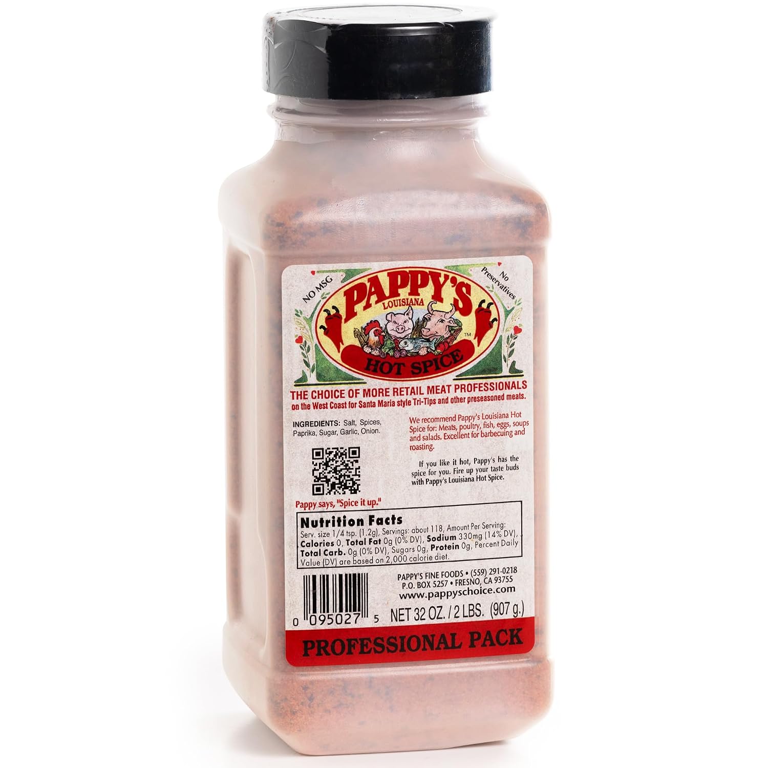 Pappy's Choice Original Seasoning, 32 Oz | California's Legendary Seasoning Blend, Santa Maria Style, Perfect for BBQ, Beef, Burgers, Brisket, Tri-tip and Steak