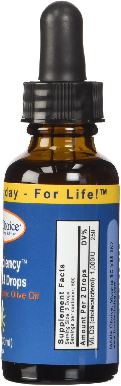 Innate Choice D Sufficiency Liquid Vitamin D3, 1 Fluid Ounce