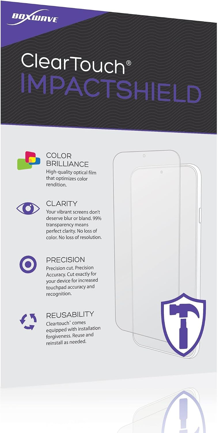 BoxWave Screen Protector Compatible with Pioneer TORAIZ SP-16 - ClearTouch ImpactShield (2-Pack), Impenetrable Screen Protector Flexible Film