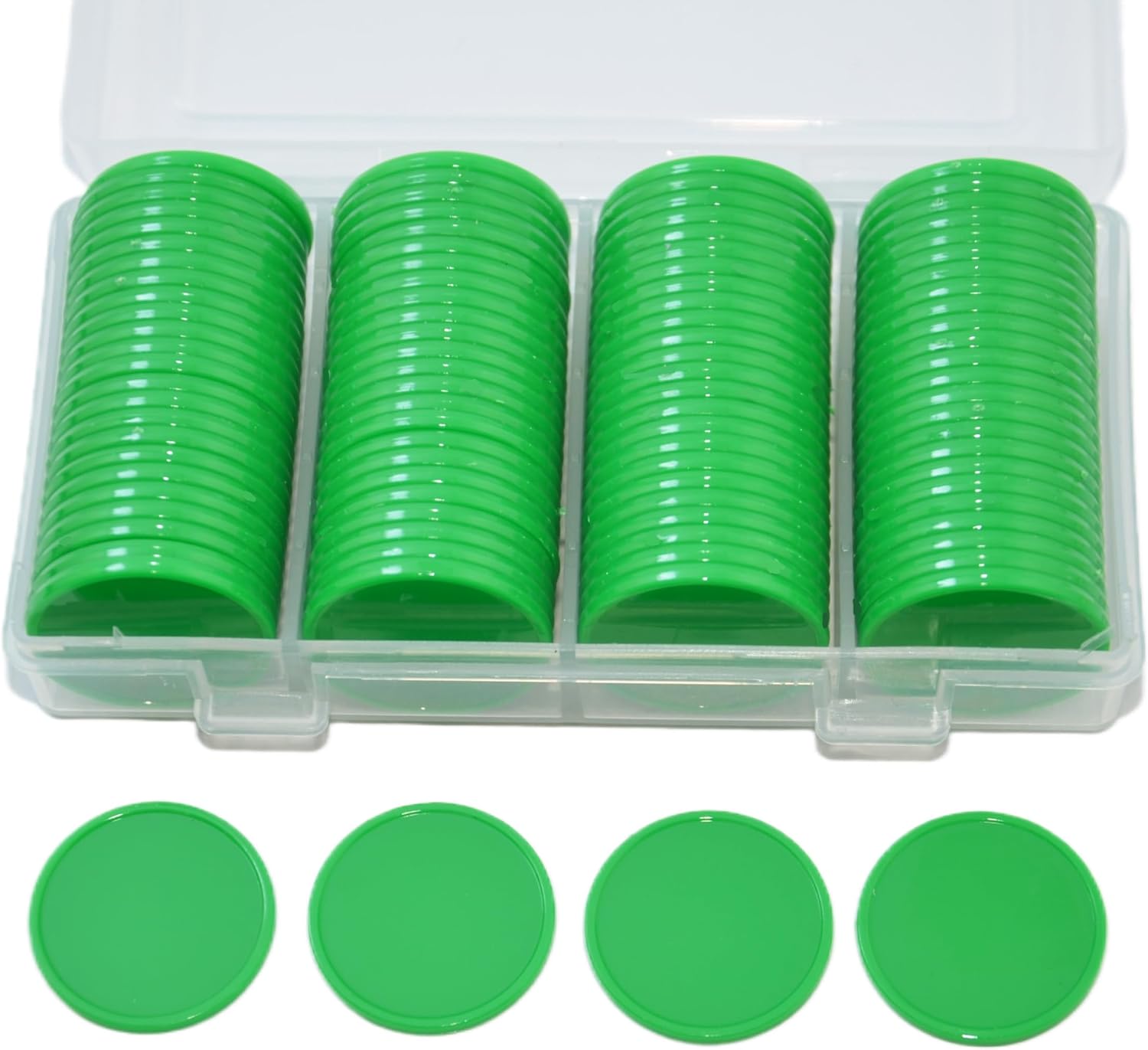 Smartdealspro Set of 100 25MM/1 Inch Opaque Plastic Learning Counting Counters Poker Chips (Red)