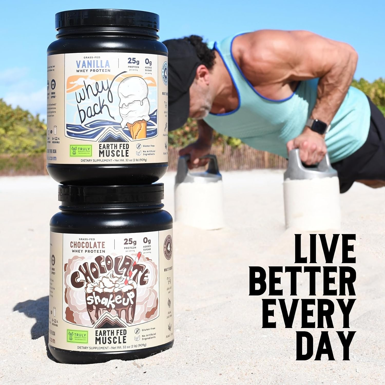 Earth Fed Muscle Whey Back Vanilla Irish Grass Fed Whey Protein Isolate | 25g protein per scoop, Third-Party Certified. Smooth vanilla, zero artificial sweeteners. Cold-processed in Ireland.