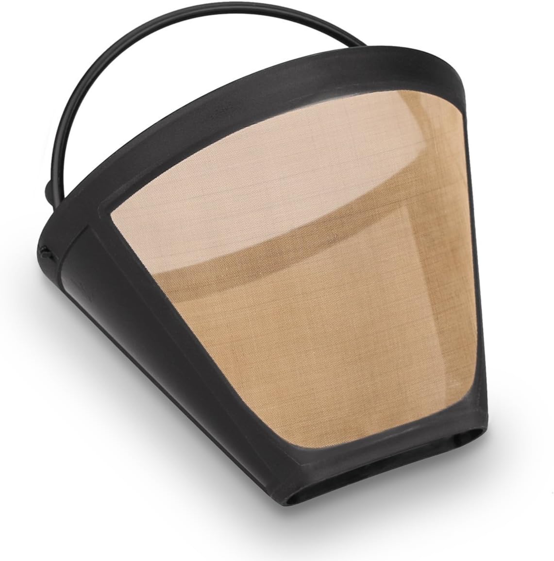 NRP Classic #4 Gold-tone Coffee Filter 8-12 cup Universal for Cuisinart GTF Coffeemaker and MORE, Oval rim Cone Shape Permanent Filter