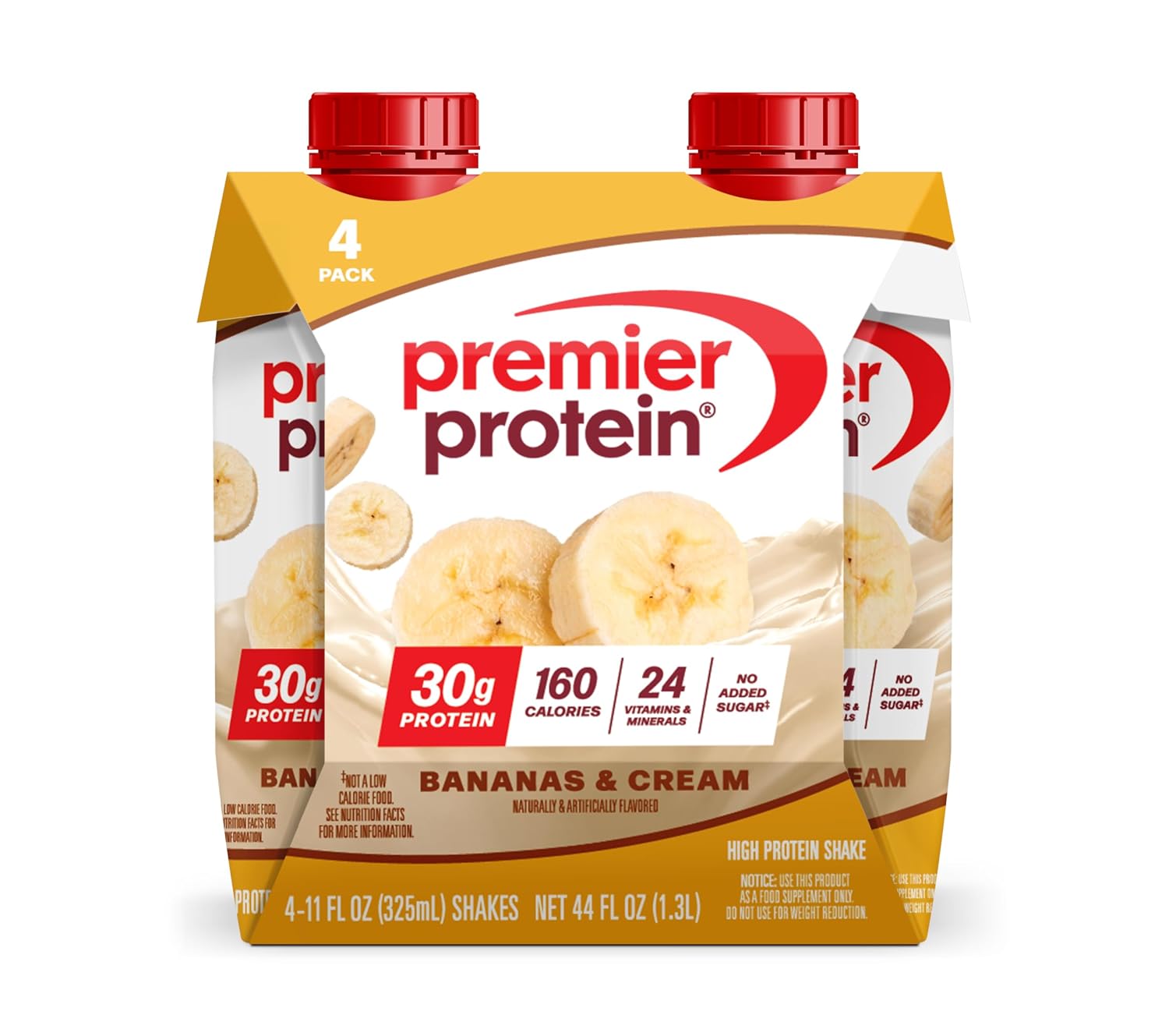 Premier Protein 30g High Protein Shake, Vanilla, 12 Pack | 160 Calories, 24 Vitamins & Minerals, No Added Sugar, Supports Muscle Health, Gluten-Free, 11 oz