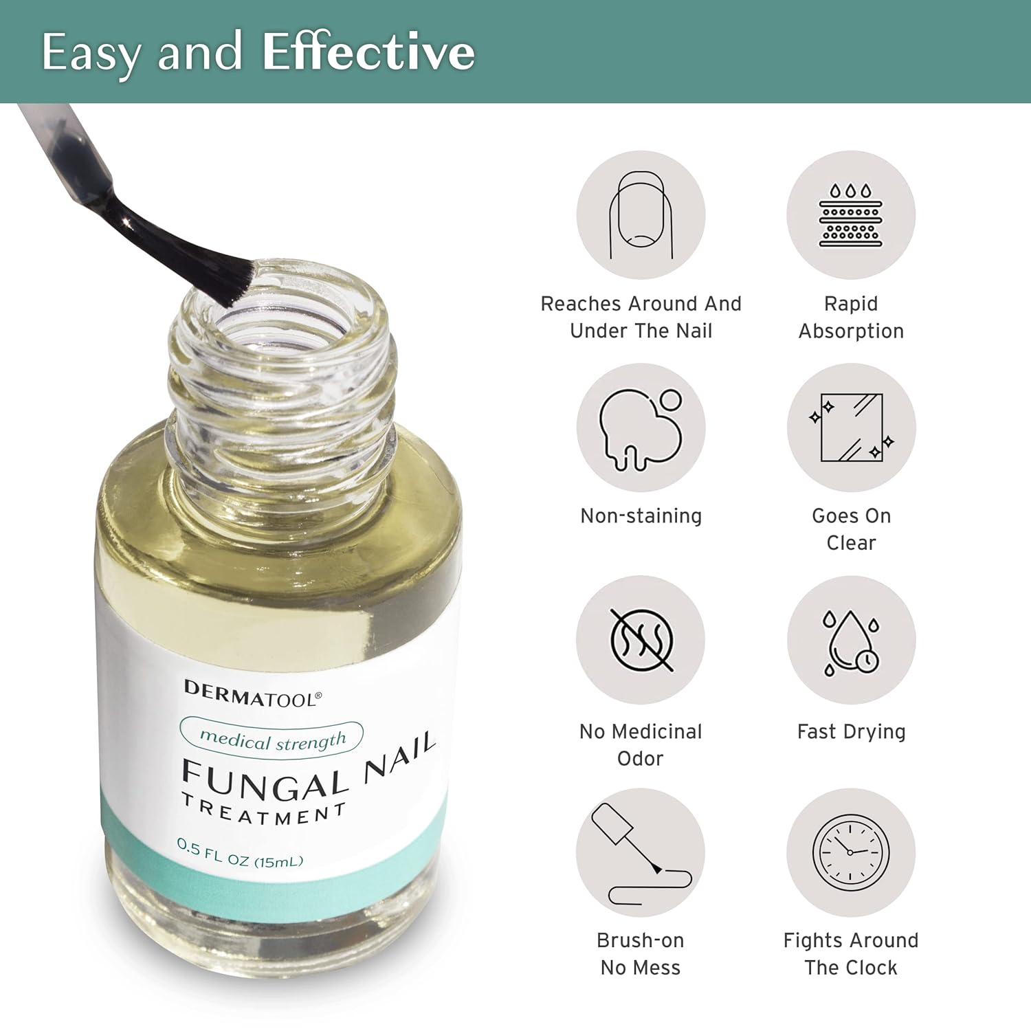 Toenail Fungus Treatment Extra Strength Antifungal Solution and Nail Fungus Treatment for Toenail - Repairs Fungal Damaged, Yellow, Thick