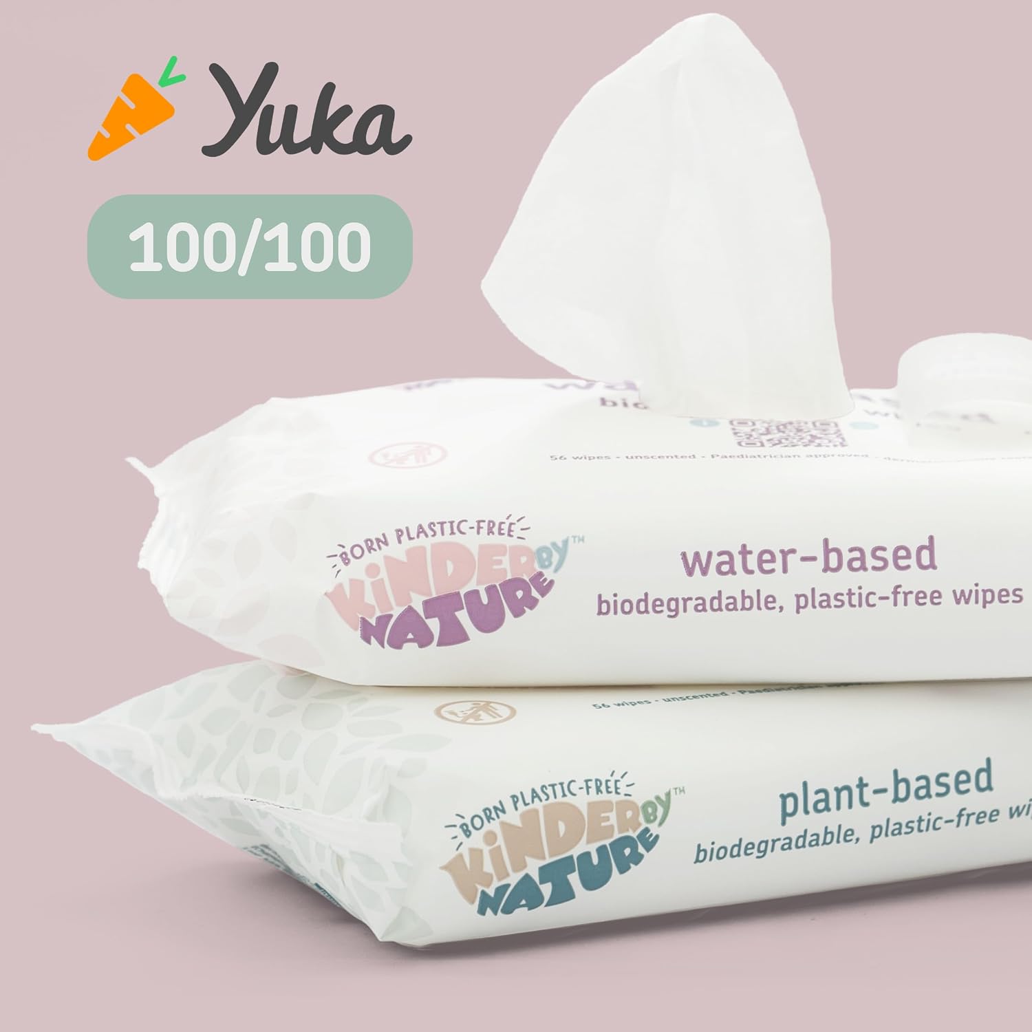 Kinder by Nature Plant Based Baby Wipes - 100% Biodegradable & Compostable, 672 Count (12 Packs of 56) - 99% Plant-Based Ingredients