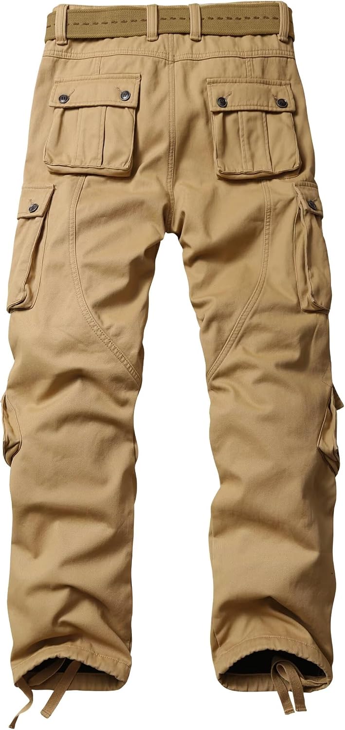 TRGPSG Men's Fleece Lined Hiking Cargo Pants