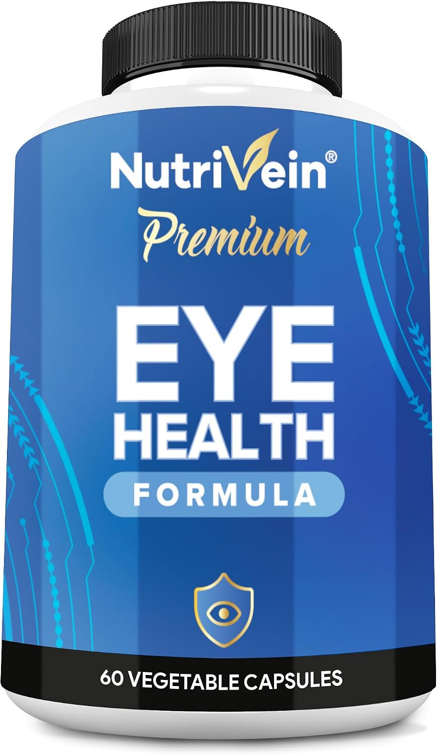 Nutrivein Lutein & Zeaxanthin Eye Vitamins with Eyebright - 60 Capsules