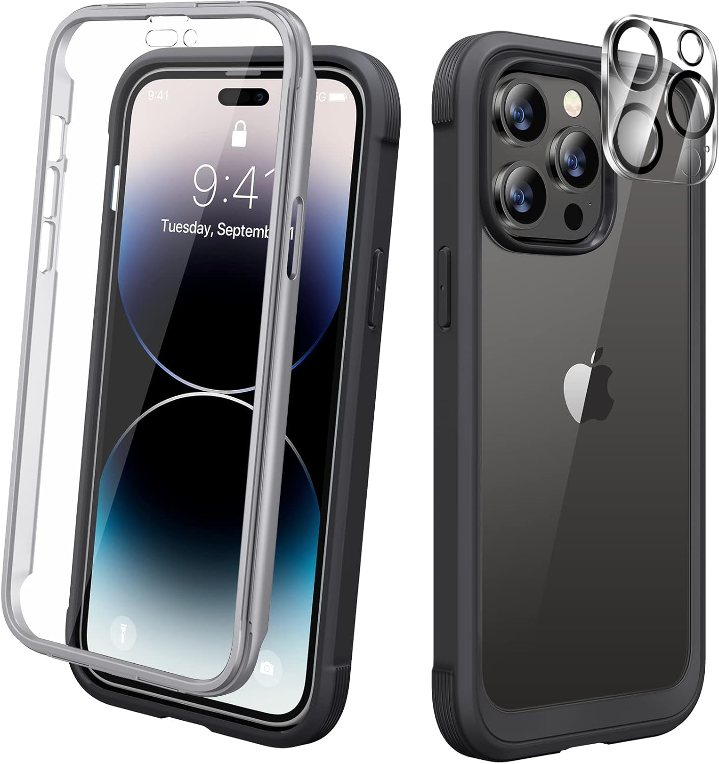 Diaclara Designed for iPhone 12 Mini Case, Full Body Rugged with Built-in Touch Sensitive Anti-Scratch Screen Protector