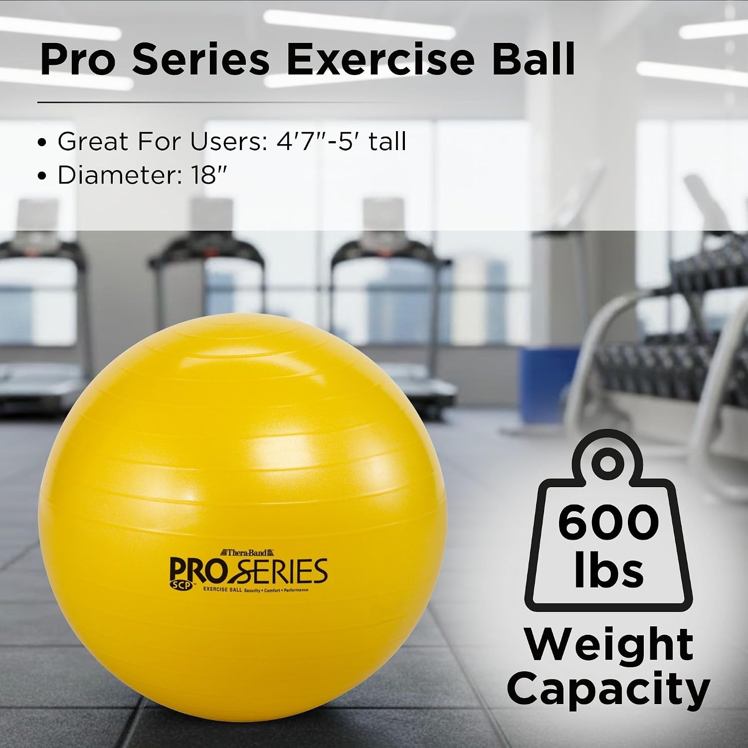 THERABAND Exercise and Stability Ball for Improved Posture, Balance, Core Fitness, Coordination and Rehab