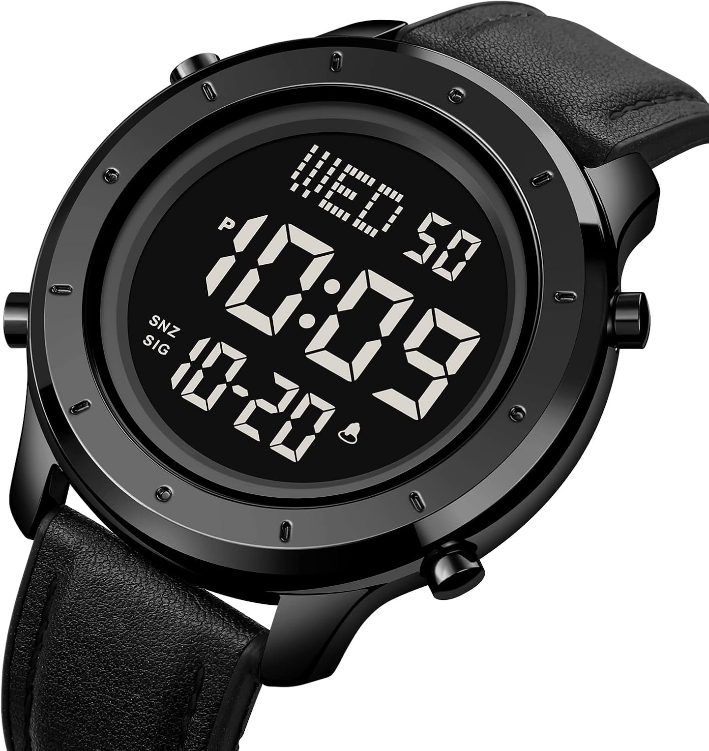 Gosasa Men Sport Watch Countdown Stopwatch Watch Mens Wrist Watch Waterproof LED Electronic Digital Male Watch 12/24 Hour Multifunctional Watch