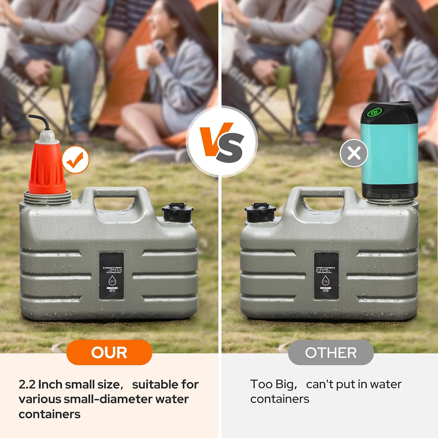KEDSUM Portable Shower, Portable Camp Shower Pump with Rechargeable Battery, Portable Shower for Camping, Portable Outdoor Shower Head for Camping, Hiking, Traveling(+ Handheld Sprayer)