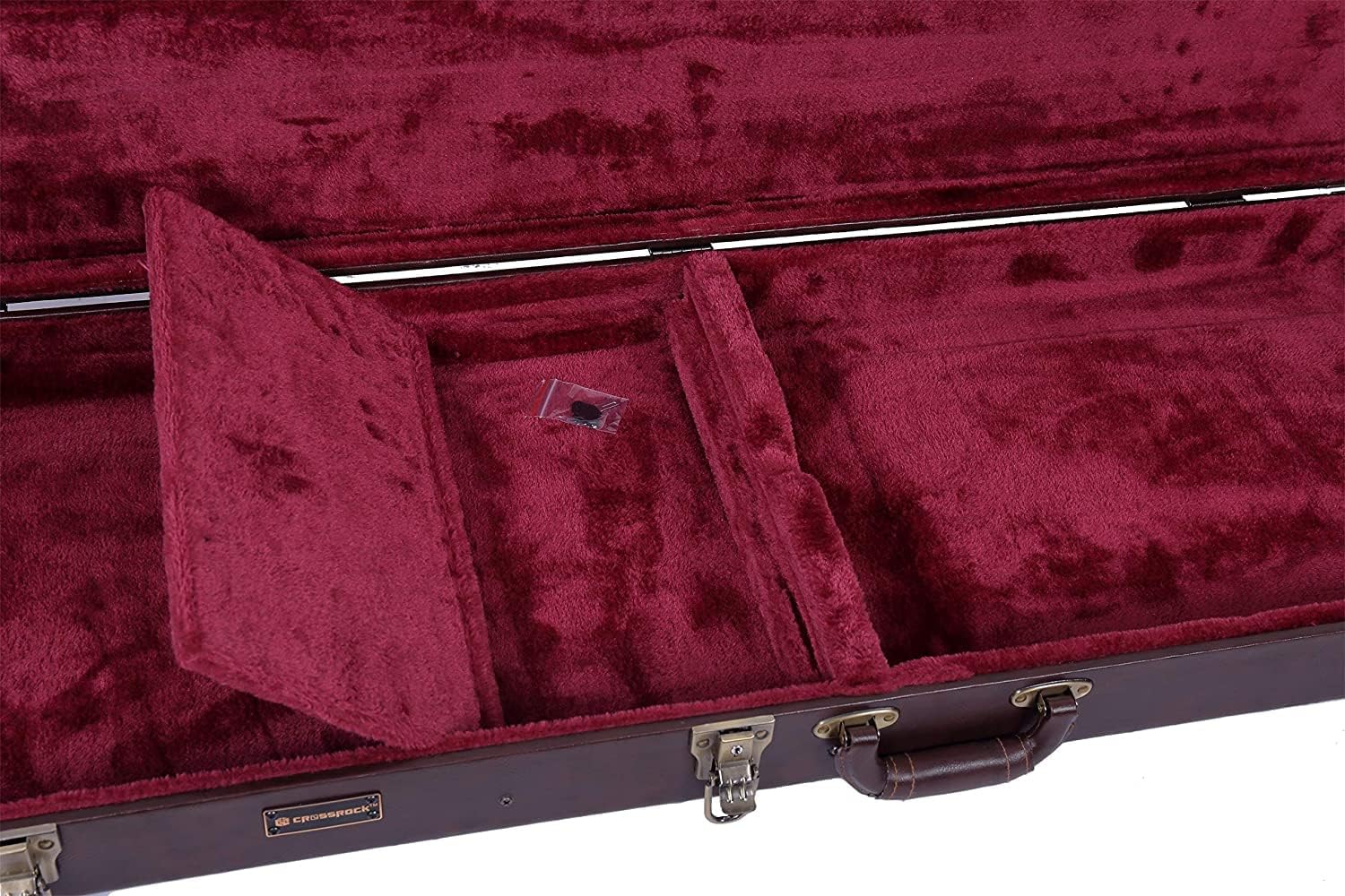 Crossrock Hardshell Arch Top wood case fits SG Electric Guitars-Black(CRW620SGBK)