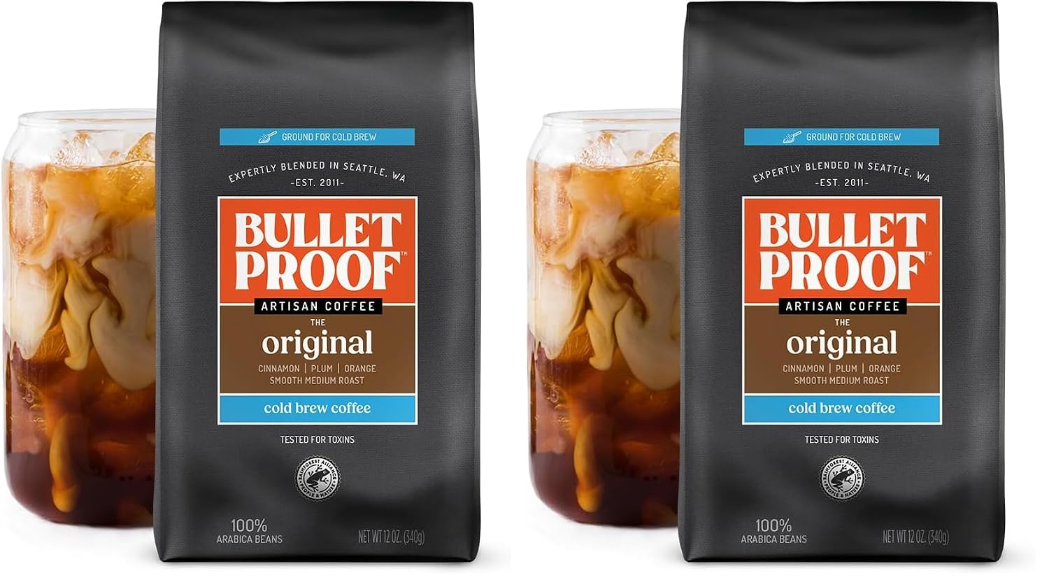 Bulletproof French Kick Dark Roast Ground Coffee, 12 Ounces, 100% Arabica Beans, Clean Coffee Tested for Toxins, Packaging May Vary