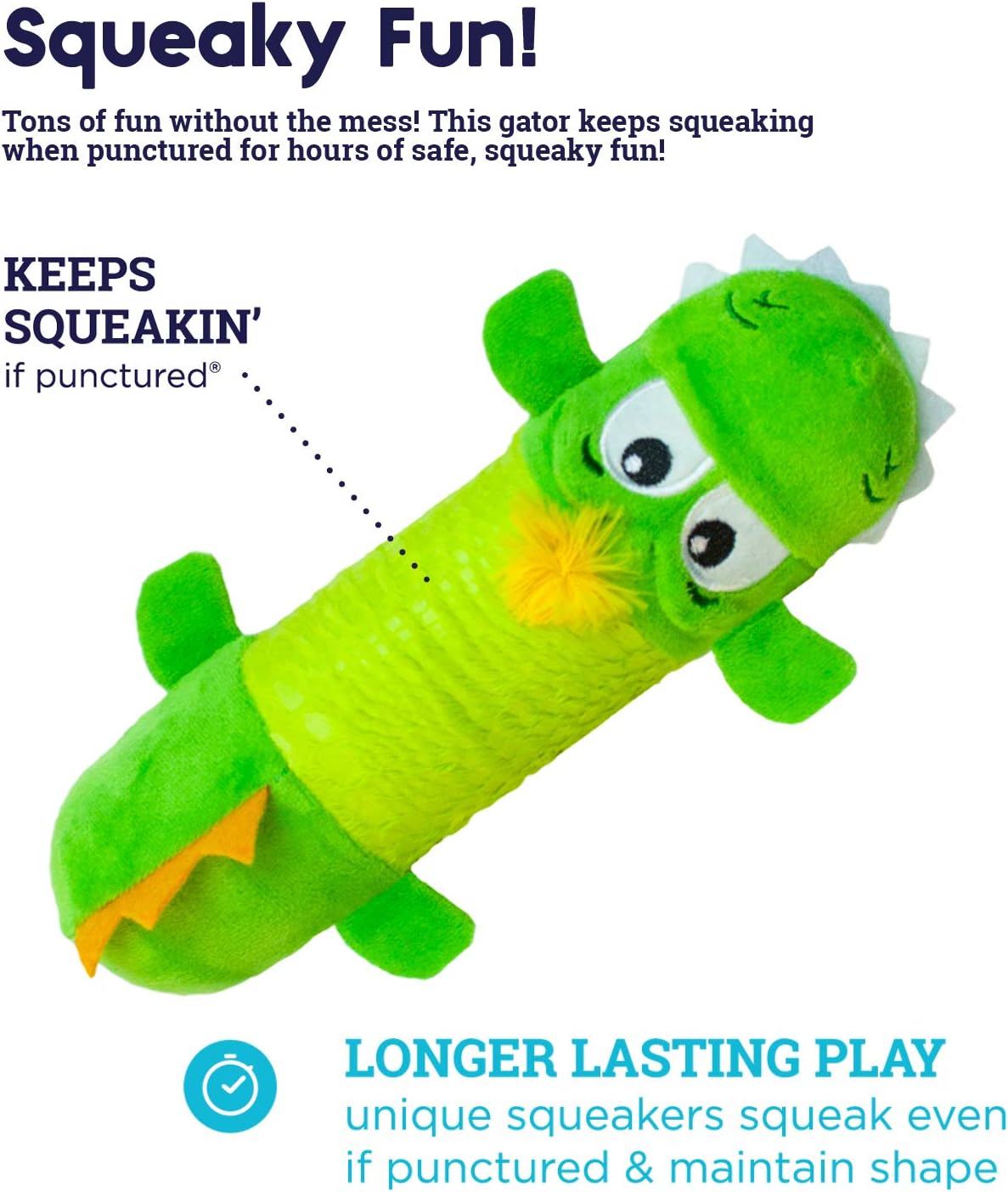 Petstages Stuffing-Free Lil' Squeak Monkey Plush Dog Toy, Small