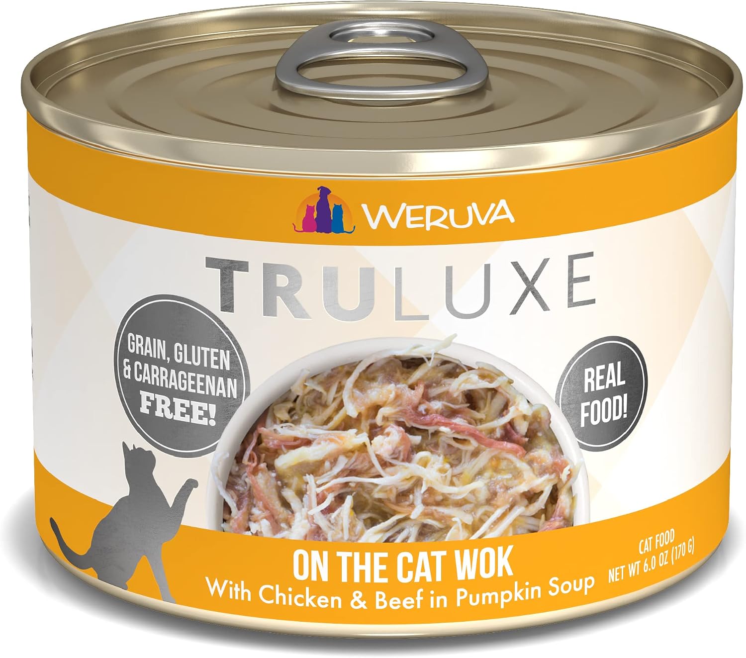 Weruva TruLuxe Cat Food, Peking Ducken with Chicken Breast & Duck Breast in Gravy, 3oz Can (Pack of 24)