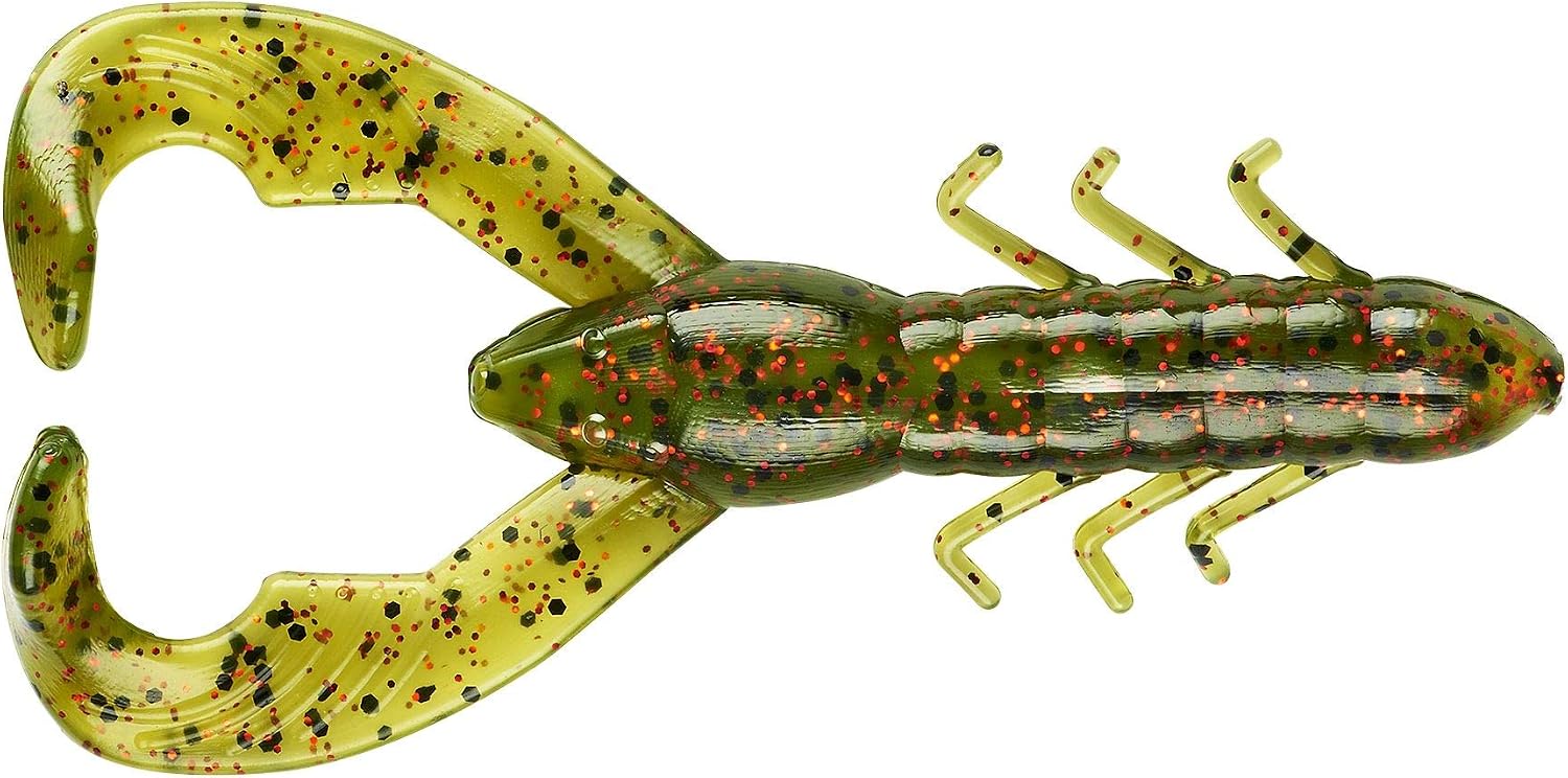 Yum Lures YCW302 Christie Craw Soft Bait, Watermelon Red Flake