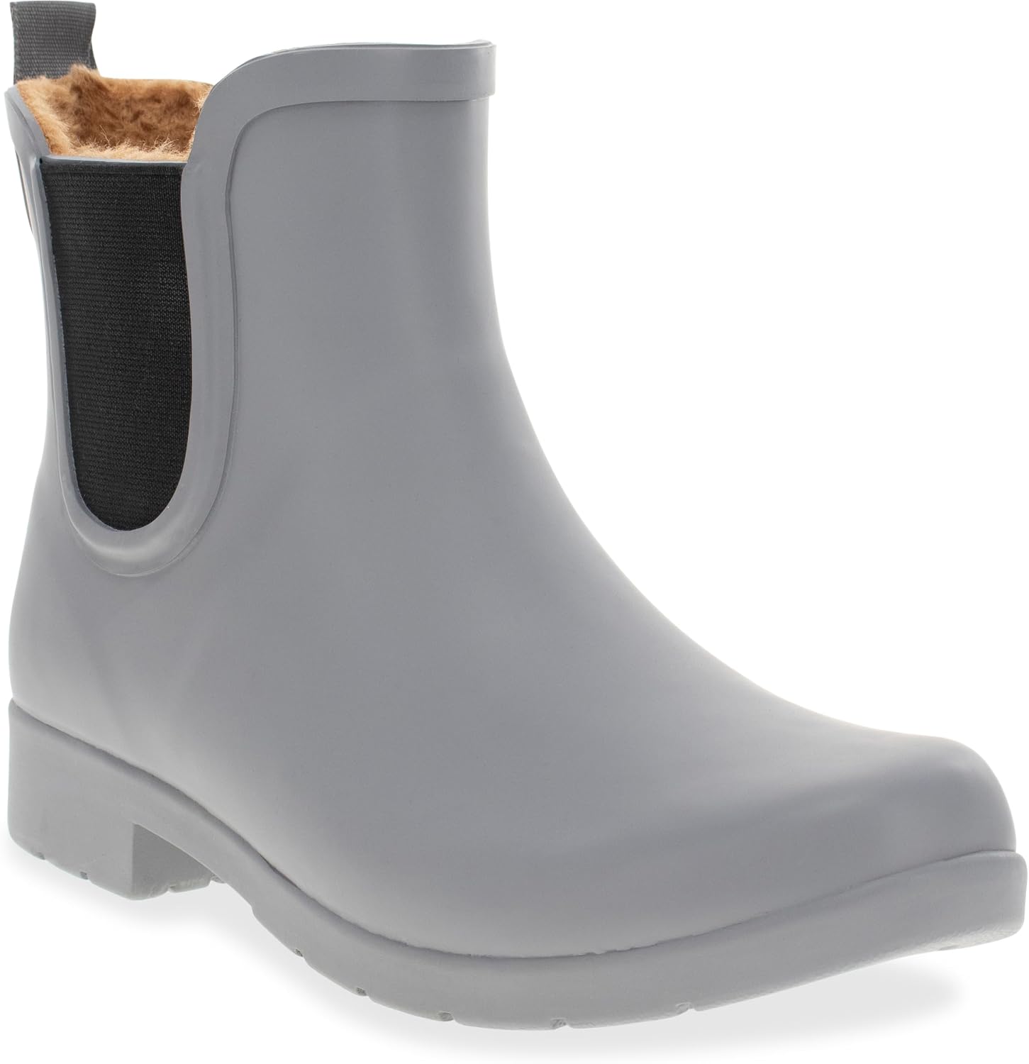 Chooka Women's Delridge Waterproof Faux Fur Chelsea Rain Boot Slip On