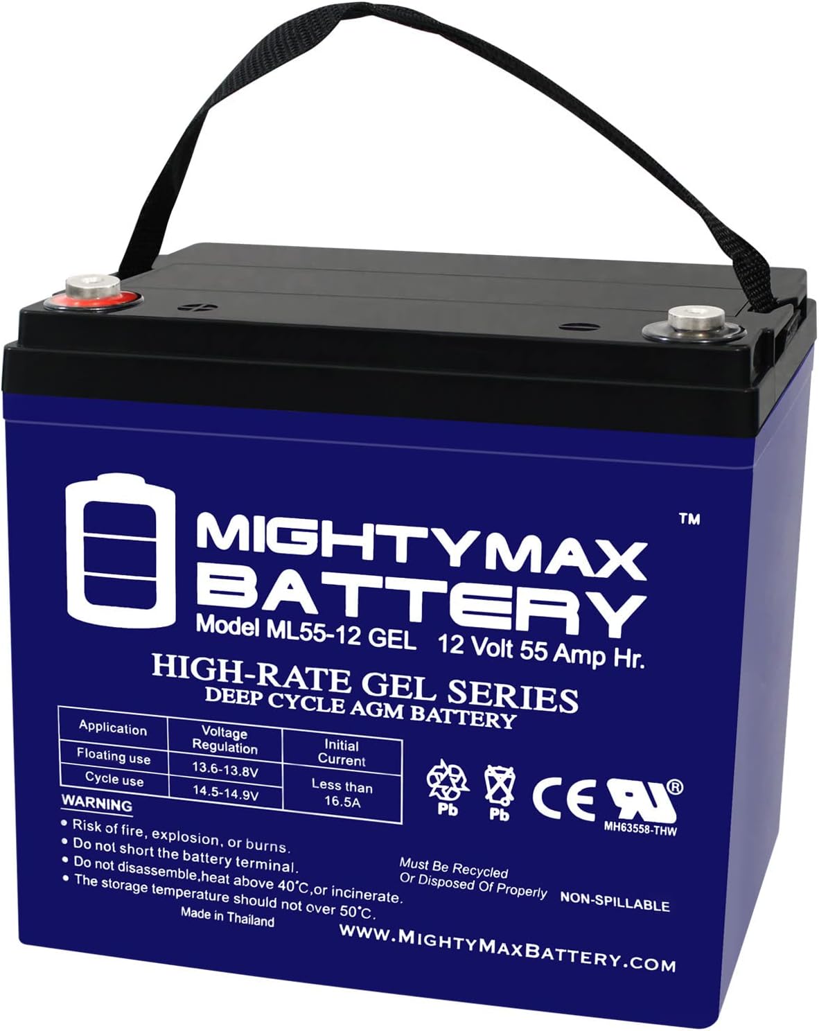 Mighty Max Battery 12V 55AH GEL Replacement Battery compatible with Minn Kota Endura MAX