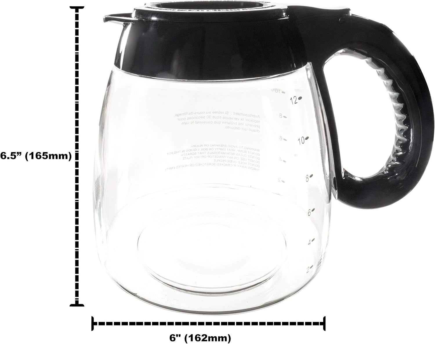Univen 12 Cup Glass Coffee Maker Carafe replaces Mr. Coffee IDS13