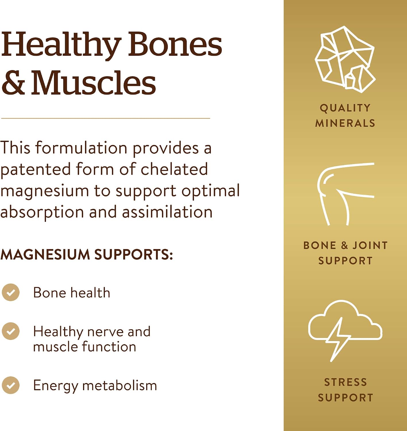Solgar Chelated Magnesium, 250 Tablets - Supports Nerve & Muscle Function - Promotes Healthy Bones - Vital for Cellular Energy Release - Non-GMO, Vegan, Gluten Free, Dairy Free - 62 Servings