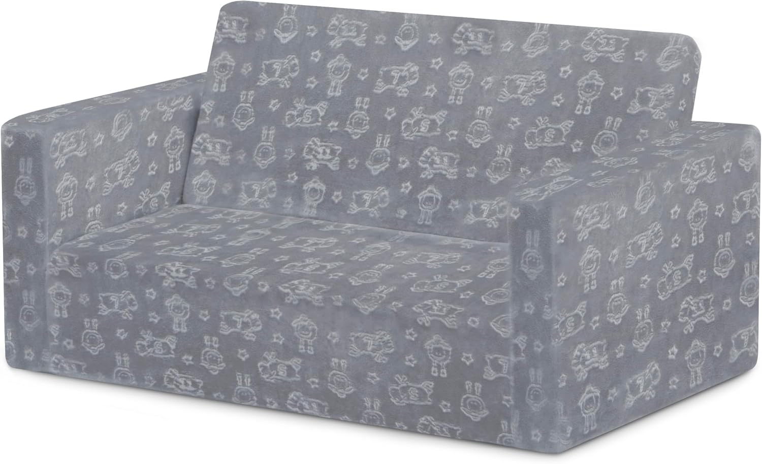 Delta Children - Serta Perfect Sleeper Kids 2-Seater Sofa, Convertible 2-in-1 Flip Open Toddler Couch Sleeper, Foam Chair for Playroom & Bedroom