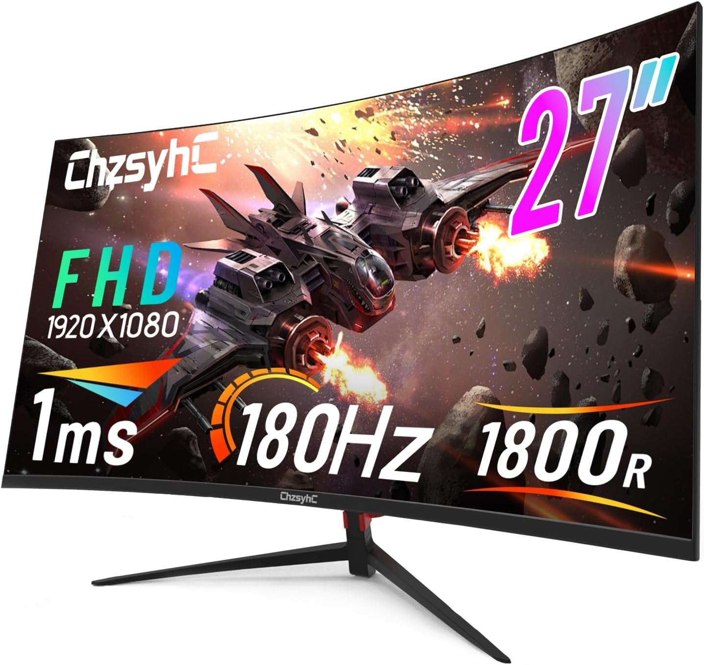 34 Inch Ultrawide Curved Gaming Monitor - WQHD 3440x1440p, 165Hz, 120% sRGB, FreeSync, VESA Mountable (DP&HDMI Cable Incl.) - Immersive PC Monitor for Gamers & Professionals, Black