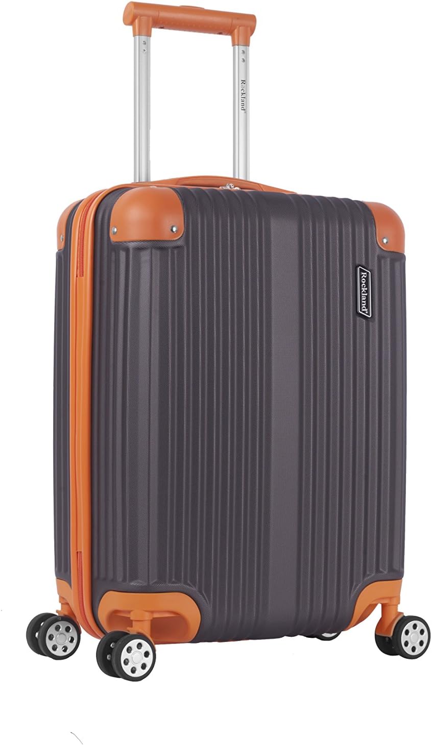 Rockland Berlin Hardside 3 Piece Expandable Spinner Wheel Luggage Set, (20"/24"/28"), Black