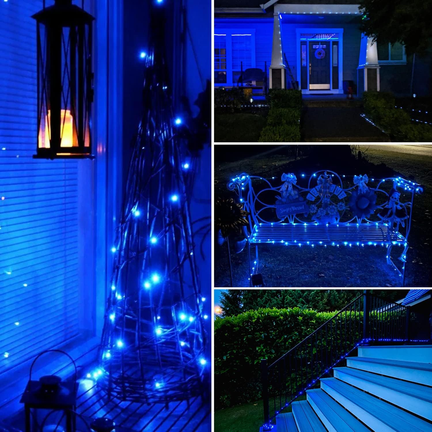 JMEXSUSS 2 Pack Solar String Lights Outdoor Total 66FT 200LED Fairy Lights | Outdoor Waterproof, 8 Modes Solar Christmas Lights for Outside Garden Tree Patio Yard Wedding Christmas Decorations, White
