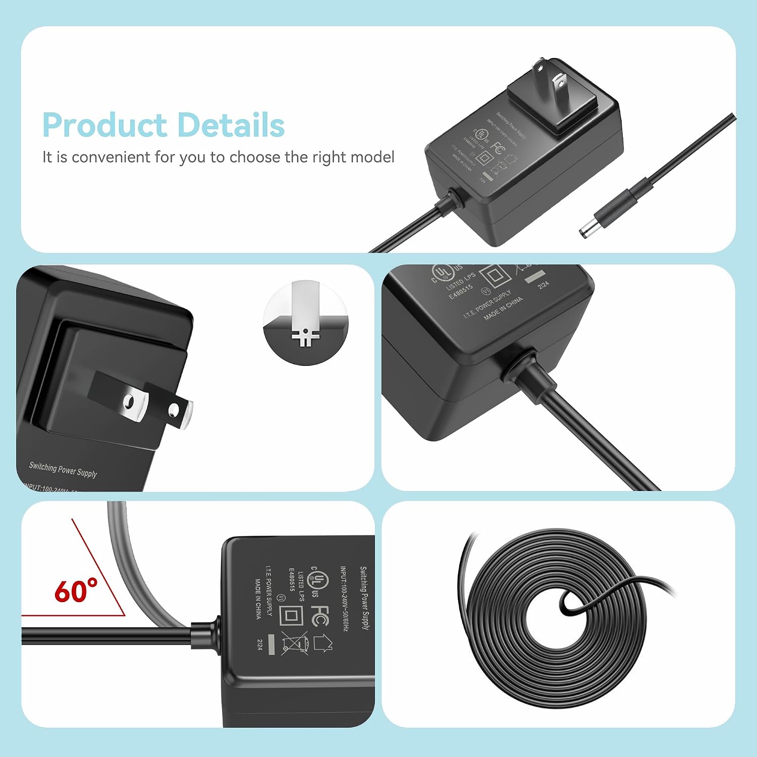 5ft UL 12V 2A-3A AC Adapter Charger for Pioneer TSP-16 Toraiz SP-16 Studio Grade Sampler Power with Extension 6ft Connectcor Plug Cable Mains