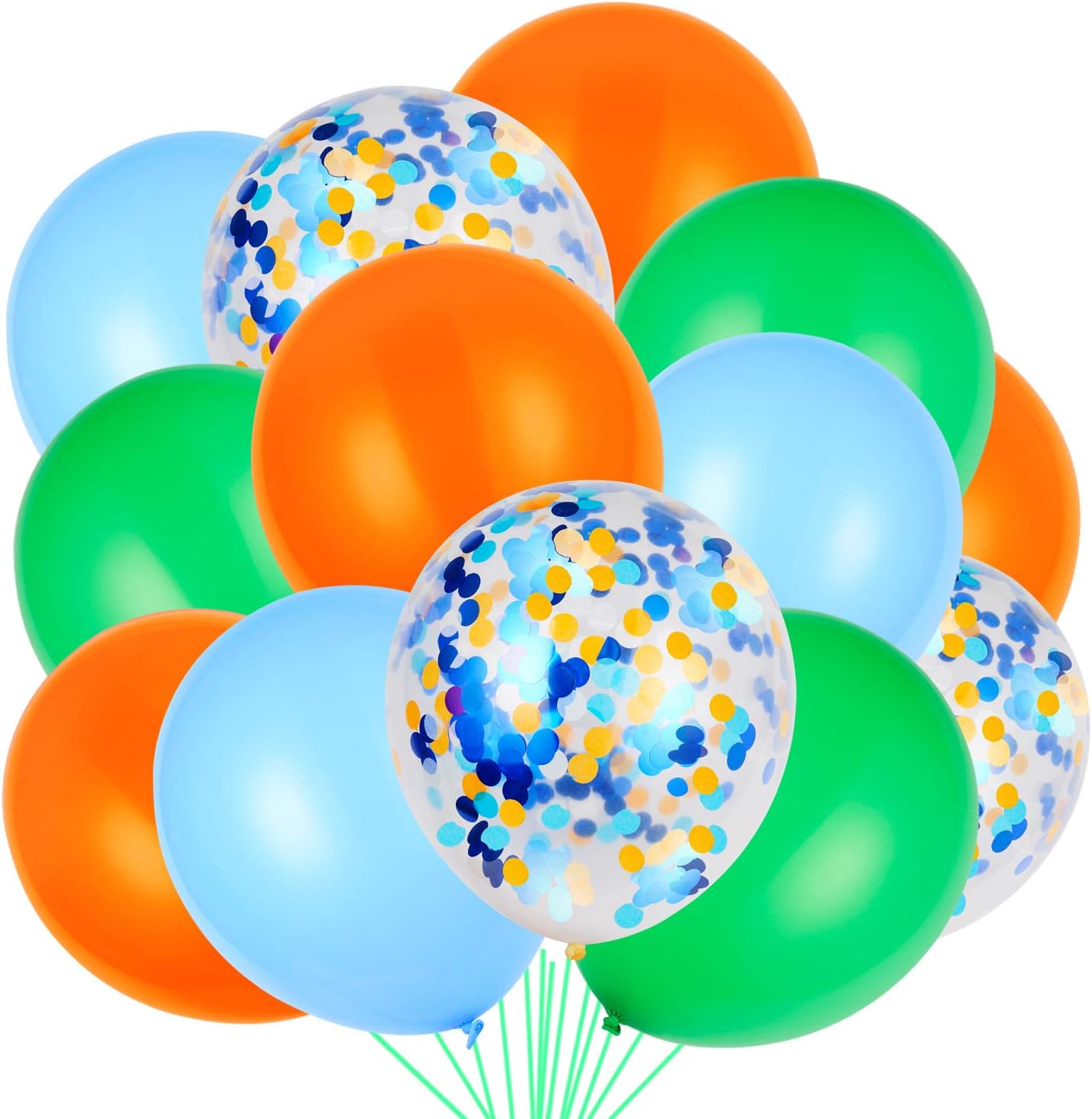 JOYYPOP 80 PCS Red White Blue Balloons 12 in with Confetti for 4th of July