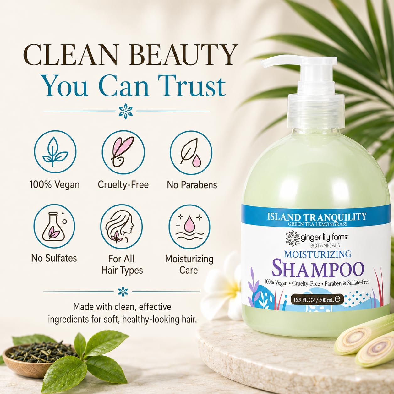 Ginger Lily Farms Botanicals Moisturizing Shampoo for All Hair Types, Coco Mango, 100% Vegan & Cruelty-Free, Coconut Mango Scent, 1 Gallon (128 fl oz) Refill | for Hands, Body & Hair, Moisturizing Wash, Salon Wash, Spa Cleanser, Salon & Spa Essentials, M…