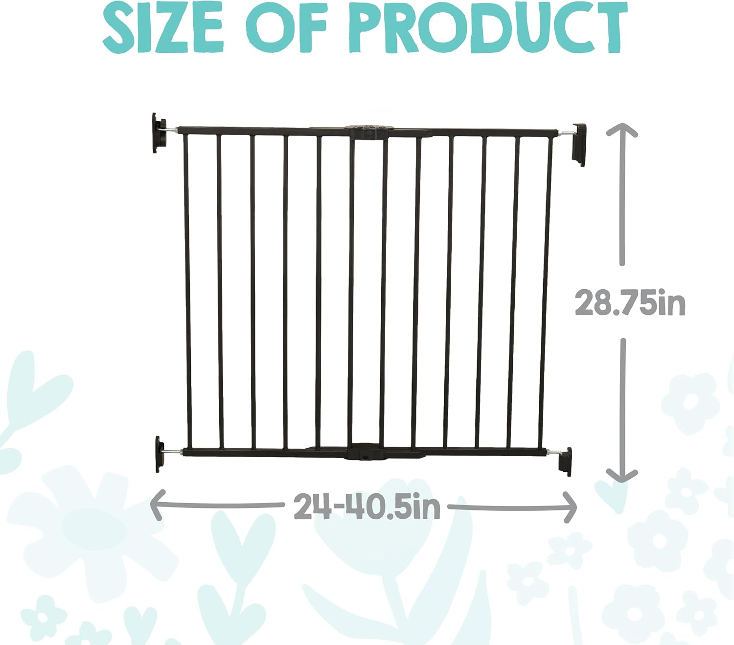 Regalo Safety 36" Extra Tall Baby Gate for Top of Stairs & Dooways