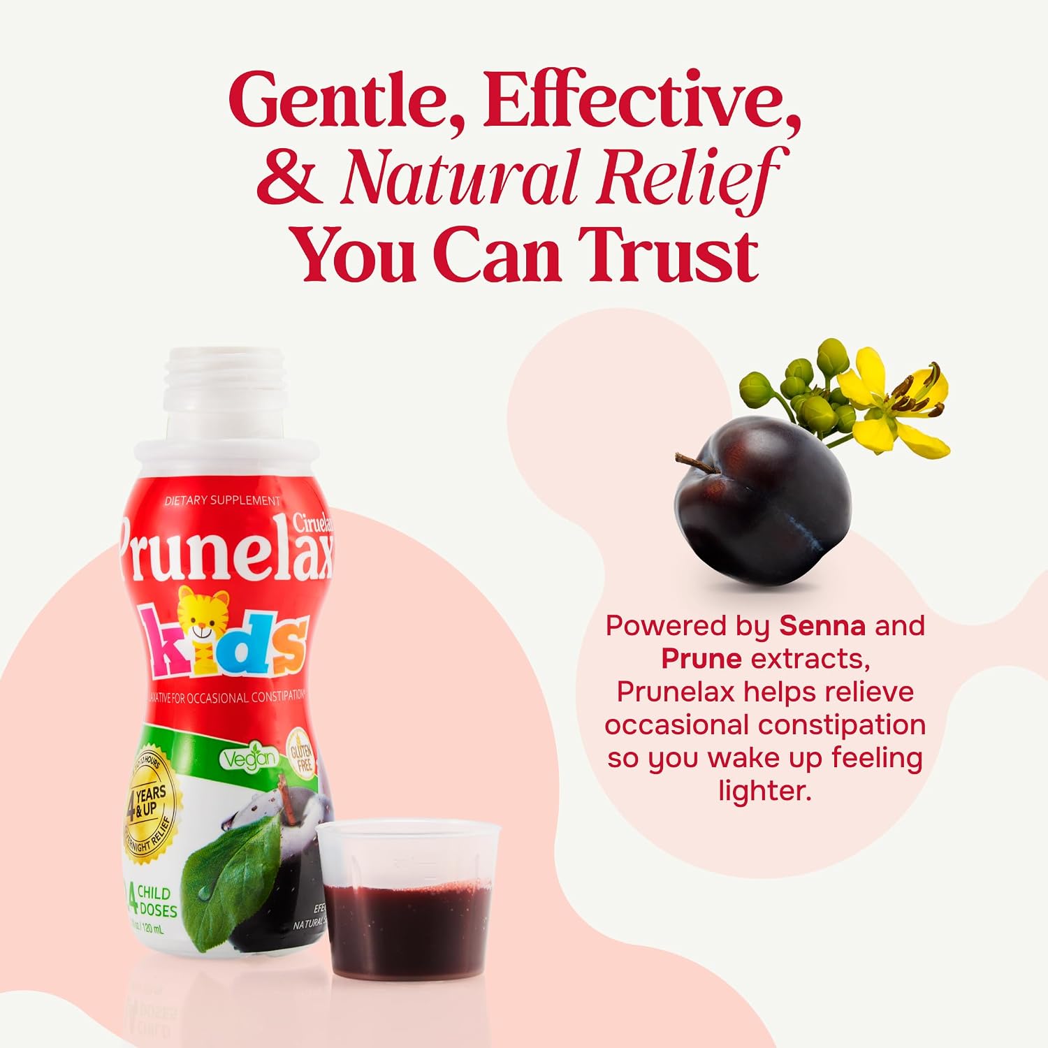 Prunelax Ciruelax Regular Strength Laxative Mini Tablets - Overnight Relief for Occasional Constipation, Senna Extract, Vegan & Gluten-Free