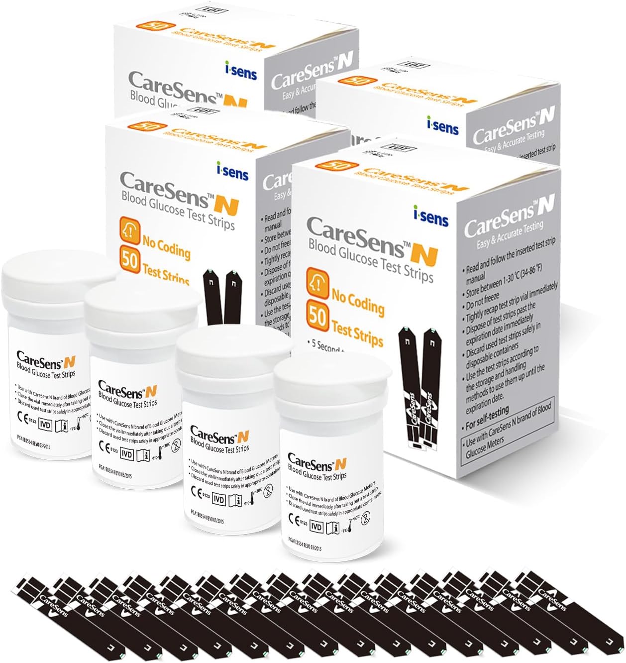CareSens N Blood Glucose Test Strips (50 ct) - Only for CareSens N Family Meter Kits…