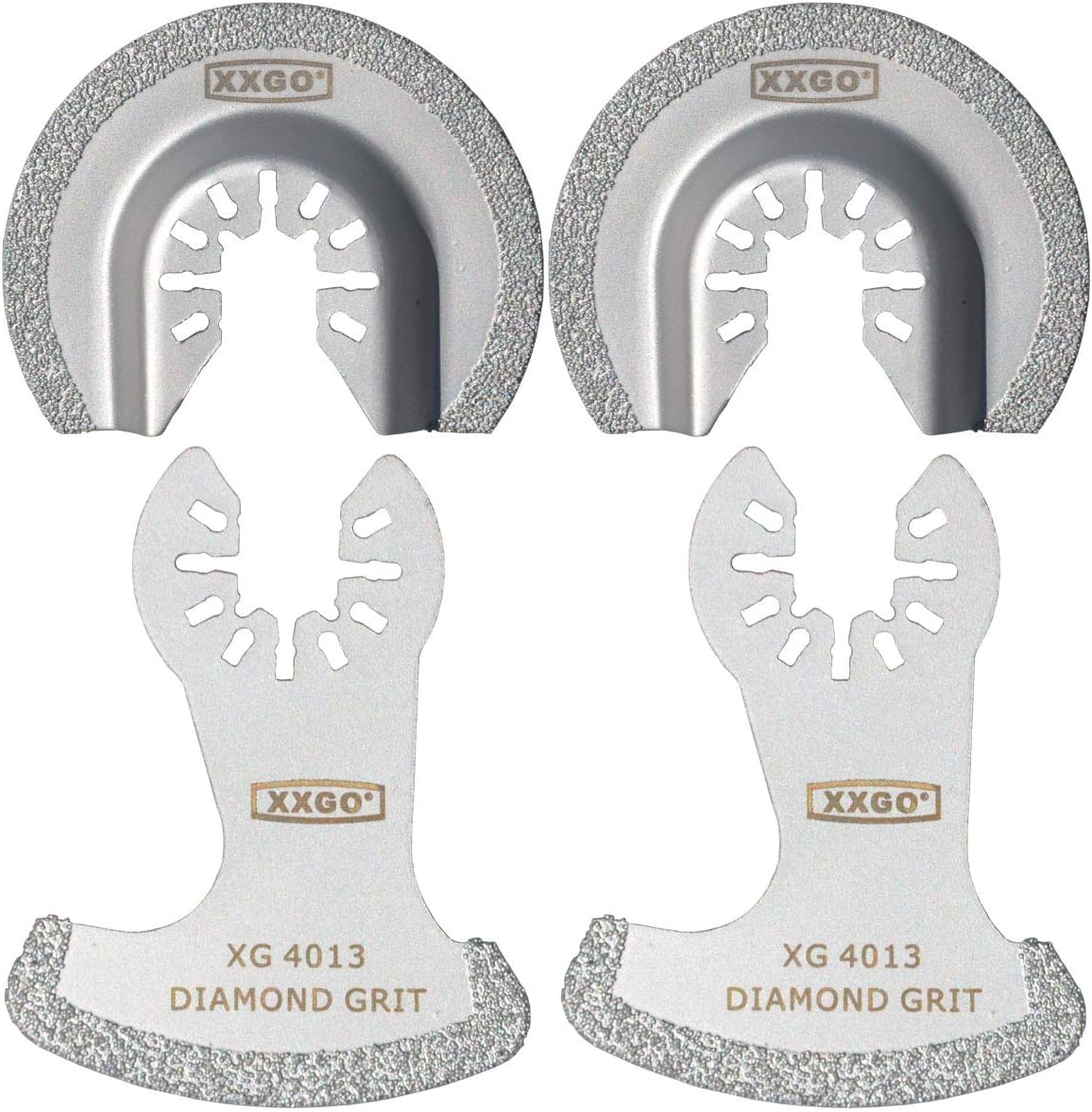 XXGO 4 Pcs Oscillating Multi Tool Diamond Grout Removal Blades XG4002D